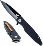 Bear Grylls Folding Blade Pocket Knife, 3.6" 3cr13 Steel Blade, EDC Knife with G10 Handle, and Belt Clip for Camping, Survival and Backpacking - Black