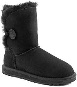 Ozwear Ugg Womens Rain Boots, Black, 8 US