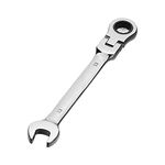 Aoktorkit Metric Tool Flex-Head Ratcheting Wrench 13MM, Professional Chrome Vanadium Ratchet Spanner Steel 72 Teeth 12 Point for DIY,Pipeline, Bicycle Repair and Home Maintance