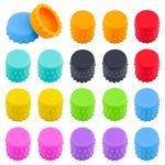 LEEFONE 54 PCS Silicone Rubber Bottle Caps, 9 Colors Reusable Beer Caps for Home Brewing Beer, Soft Drink, Wine Bottle, Beer Bottle, Soda Bottles Kitchen Gadgets