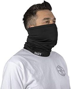Klein Tools 60455 Neck and Face Warming Band, Gaiter/Balaclava Made of Breathable Fleece Fabric for Warmth, Black
