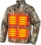 PTAHDUS Men's Heated Jackets 5 Heat Zones Battery Pack Included, with Hand Warmer Pocket(Camo, 3X-Large)