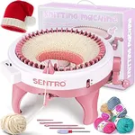 WISHRUN Knitting Machine, SENTRO 48 Needle Knitting Machines with Row Counter, DIY Knitting Machines Board Rotating Knitting Loom for Adults and Kids, for Scarf Hat Socks Gloves