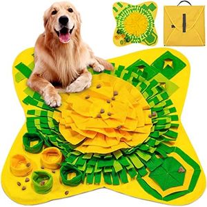 BEYAOBN Alfombra de Perro Snuffle Mat, Alfombra educadora Lavable a máquina Plegable para Perros Dog Puzzle Toys Alfombra de excavación de alimentación Lenta de Juguete Alfombra de Olor de Perro,