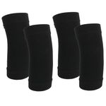 COMNICO 4 Pack Elbow Brace, Nylon Tennis Elbow Compression Support Sleeve for Women Men Golfers Elbow Pain Relief Pads for Tendonitis Arthritis Bursitis Workout Weightlifting(Black)