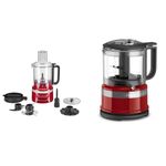 KitchenAid KFP0921ER 9 Cup Food Processor & KFC3516ER 3.5 Cup Mini Food Processor, Empire Red