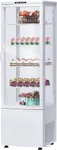 Commercial Refrigerator Display Cabinet Glass Door Display Refrigerator,8.4 cu.ft. Single Door Countertop Pastry Display Cabinet, Double Glazing with Interior LED Lighting,Floor Top Refrigerator,110V