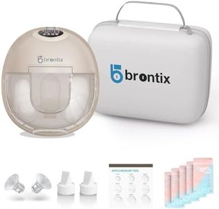 BRONTIX S1 Wearable Breast Pump Electrical | Hands Free Electric Breastfeeding Pump | 4 Modes & 9 Speed Levels | Electric Breast Pump for Feeding Mothers | Automatic (Single With Case, S1)