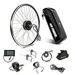 YOSE POWER 26'' ebike 36V250W Front Motor Bicycle E-Bike Hub Conversion Kit with Integrated controller Hailong Plus 36V 15.6Ah Battery DIY E-bike LCD Display