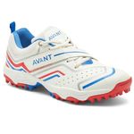 AVANT Men's Impact Cricket Shoes - Anti Skid Shoes with Rubber Outsole,Lightweight and Durable, Comfortable Cushioning, Outdoor Shoes Ideal for Turf, Ground Surfaces - 8 UK (AVMSH101CL01UK8) White