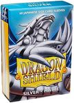 Dragon Shield Japanese Size Sleeves – Matte Silver 60CT - Card Sleeves Smooth & Tough - Compatible with Pokemon, Yugioh, & More– TCG, OCG