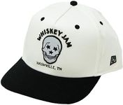 Whiskey Jam Nashville 5-Panel Adjustable Snapback Field of Dreams Trucker Hat (US, Alpha, One Size, Cream/Black)