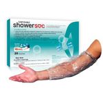 PICC Line Shower Cover Waterproof - 25 pack - Small - IV & PICC Line Shower Protector for Chemotherapy Treatment Broken Wound Elbow for Upper Arm Sleeve Protector for Bath - Fits circumference of 9 to 16 inches