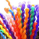 Rozi Decoration Latex Party Balloon for Birthday & Party Decoration | Spiral Balloons for Kids - Pack of 50 Pieces Multicolour