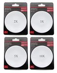 Store2508 Bundle Deal Magnifying Mirrors-2x; 3X; 5X and 10x for Makeup; Shaving; (Black; Diameter 15 cm) Pack of 4