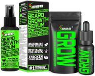 Beard GROW XXL & Beard Minoxidil Bundle for Men – Beard Growth Oil + 5% Minoxidil Serum with 2X Biotin & Rice Water – Thickens, Fills Patchy Areas & Promotes Fuller Facial Hair