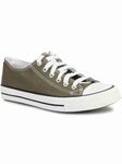 MOZAFIA Comfortable Fashion Lace-up Sneakers with Classic Low Tops Canvas Casual Shoes for Men (MZF-ALL-SPORT-ARMYGREEN-10)