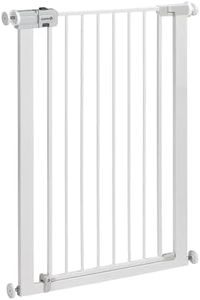 Safety 1st Easy Close Extra Tall Gate, Pressure Fit Safety gate for Toddlers and Dog, 91 cm high, for widths 73-80 cm extendable up to 94 cm with extensions sold separately, in Metal, Colour white