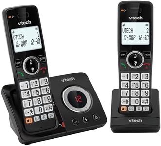 VTech EA5051 DECT Cordless Phone with Answering Machine,Nuisance Call Blocker, Volume Booster, Easy-to-Read Backlit Display, 18 Hours Talk-time, Handsfree Speakerphone, 2-Handset