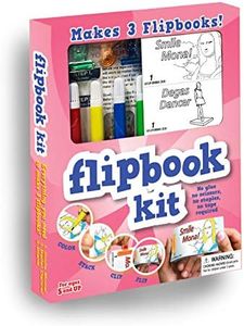 Fliptomania Flipbook Make-Your-Own Flip Book Kit for Kids 3 Pack, Mona Lisa, Degas Dancer , & Blank DIY Flipbook Paper, Drawing Kids Arts & Crafts Project Set, Arts and Crafts for Kids Ages 8-12