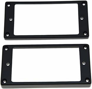 Dopro Set of 2 Plastic Humbucker Pickup Ring Pickup Mounting Frame Flat Bottom 3 * 5 for Neck and 7 * 9 for Bridge Pickup Black