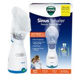 Vicks Personal Sinus Steam Inhaler with Soft Face Mask – Face Humidifier with Targeted Steam - Aids with Sinus Problems, Congestion and Cough, Works With Vicks VapoPads (not included)