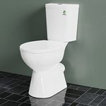 SUPERFLO Tall Toilet Round High Toilets for Seniors 19 Inch, Dual Flush & Rear Outlet, White P-trap Toilet include Extra Tall Toilet & Water Tank for Bathroom (Includes Extra Extension Pipe)