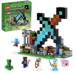 LEGO Minecraft The Sword Outpost 21244 Building Toy Set (427 Pieces),Multicolor