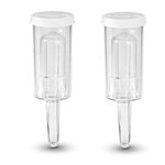 Careopeta Airlock for Wine Making Fermentation Beer Tool Twin Bubble Water Airlock Wine Making Equipment Home Kit with Hydrometers Airlock Stopper Seal Valves for Home Brew Airlock Tube (2 PCS)