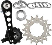 CyclingDeal Conversion Kit Fixie Bike Single Speed Aluminum Chain Tensioner with Adaptor for Road Bike and MTB