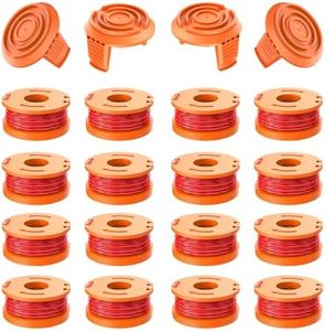 Evenlinkics 20 Pack WA0010 Replacement Spool for Worx Weed Eater String, Compatible with Worx String Trimmer,10ft 0.065" Trimmer Line Replacement Spool (16 spools+4 Cap)