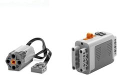 Power Functions Set with Motor, 2 Pieces Power Functions Set, M-Motor Battery Box Compatible with Major Brands