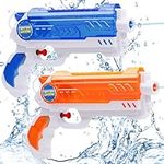 Quanquer Water Guns for Kids Squirt Guns - 2 Pack Small Water Blaster Soaker with Trigger Squirt Guns for Boys Girls Summer Outdoor Swimming Pool Water Fighting