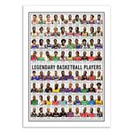 Wall Editions Art-Poster 50 x 70 cm - Legendary Basketball Players - Olivier Bourdereau