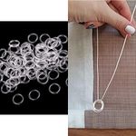 Roman Blind Rings, 30 PCS Roman Blind Curtain Rings Roman Blind Clips O-Rings Plastic Rings Plastic Curtain Rings Roman Blind Rods Plastic Curtain Hooks Curtain Hoops for Roman Shades (Transparent)