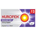 Nurofen Migraine Pain Relief Tablets, 342mg, 12 Ibuprofen Caplets, Migraine Relief, Migraine Tablets, Nurofen Migraine, Headache Relief, Headache Tablets, Strong Painkillers, Ibuprofen Lysine