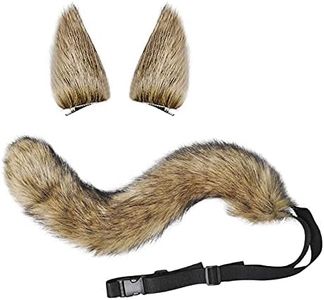 Ensemble de pinces à cheveux en fausse fourrure avec oreilles de chat et queue de renard en fausse fourrure, accessoire de cosplay pour adulte, adolescent, Halloween, animal cosplay, accessoire