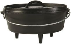 Lodge 25.4 cm / 3.79 litre / 4 quart Pre-Seasoned Cast Iron Outdoor / Camp Dutch Oven