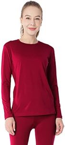 MANCYFIT Thermal Underwear for Women Long Johns Set Fleece Lined Ultra Soft Red XX-Large