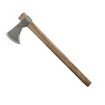 Columbia River Knife & Tool Woods Nobo Tomahawk Axe: RMJ T-Hawk Lightweight Outdoor Camping Axe, Forged Carbon Steel Blade and Hickory Wooden Handle 2732, One Size