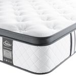 TeQsli 4FT6 Double Mattress 10 Inch Gel Memory Foam Pocket Spring Hybrid Mattress, Medium Firm Orthopedic Mattress Back Pain Relief - Edge Support & OEKO-TEX Certified Mattress 135x190x25cm