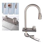 Kitchen Sink Faucet, Pull Out Waterfall Faucet with 4 Water Outlet Modes, Rainfall Faucet, Water Tap Sink Faucet, G1/2 Interface, Kitchen Faucet Replacement