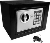 Hyfive Safebox For Home, High Security Steel small home Office Digital Electronic Safe Box with Two Keys Small Value Safe with Digital Keypad for Extra Security