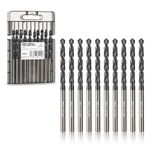 Toolant 13/64" Cobalt Drill Bit Set(Pro) Titanium Aluminum Nitride Coated (TiAlN) with Bullet Point Tip, 10-Piece Bulk