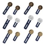 YouOKLight button extenders for jeans,12Pcs jean button extender, Women Men Pants Waist Extenders - pants button extender 2.12/1.33Inches 3 Colors Pant Waistband Expander.