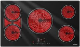 GASLAND 36 Inch Electric Cooktop, 5 Burners Glass Stove Top, ETL & FCC Certificated, 9200W Built-in Radiant Ceramic Cooktop, Slide Touch Control, Child Safety Lock, Hot Surface Indicator, 220V
