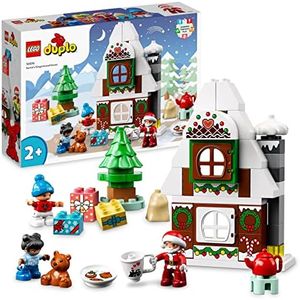 LEGO DUPLO Casa di Pan di Zenzero di Babbo Natale, Giocattolo con Regali, Albero da Costruire e Figure di Bambino e Bambina, Idea Regalo per le Festività, Giochi per Bambini e Bambine da 2 Anni 10976
