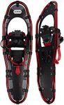 G2 30 Inches Light Weight Red Snowshoes for Women Men Youth, Special EVA One-Pull Binding, Heel Lift