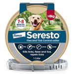 Seresto Flea and Tick Control Collar For Dogs Over 8kg (1 Collar), Long-Lasting & Simple Treatment For Dogs, 7-8 Months Of Protection, Keeps Pets Protected From Fleas & Ticks