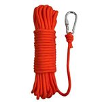 BeGrit 30 m Floating Rope Anchor Mooring Rope Multifunction Rope 6 mm Kayak Canoe Tow Throw Line with Carabiner for Boat Camping Hiking Awning Tent Canopy(Orange)